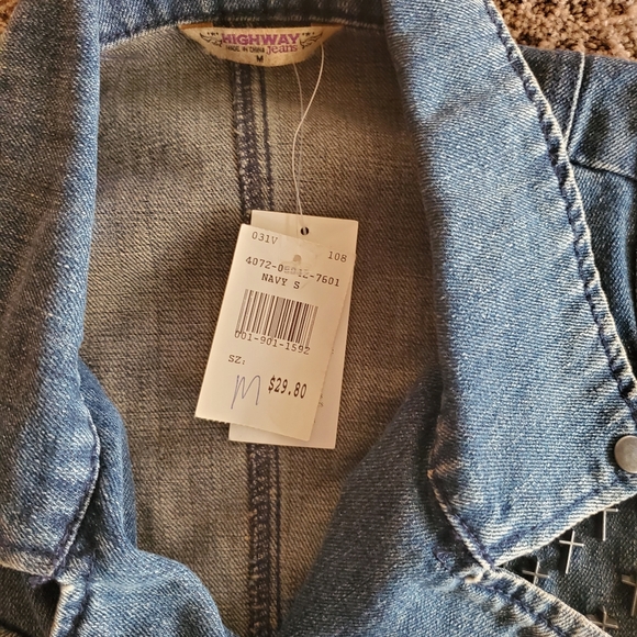 Denim Motor Vest - Picture 3 of 4